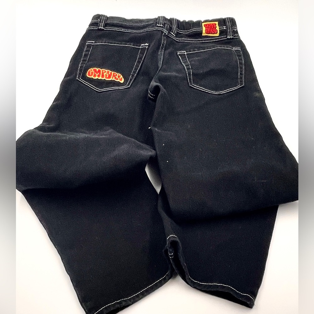 Empyre Ultra Loose Fit Embroidered Black Skate Jeans (LikeNew)